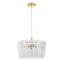 Pendul Zuma Bach metal,sticla,auriu ,transparent,E14 - ZU-P0547-05H-F9AC