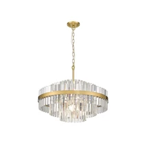 Pendul Zuma Constantinople metal,cristale,auriu, transparent, G9 - ZU-P0567-12A-2GAC