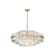 Pendul Zuma Constantinople metal,cristale,auriu, transparent, G9 - ZU-P0567-16A-2GAC