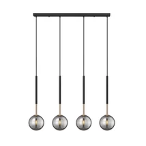 Pendul Zuma Arcturus metal,sticla,negru,fumuriu,G9 - ZU-P0574-04D-SDFZ