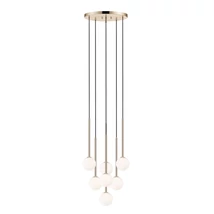 Pendul Zuma Arcturus metal,sticla,auriu,opal,G9 - ZU-P0574-07F-F7AA