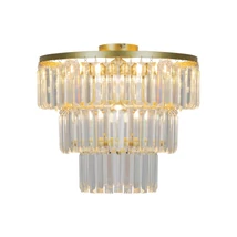 Plafoniera Zuma Tifanny metal, sticla,auriu,transparent,E14 - ZU-P17127-4-GD
