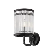 Aplica de perete Zuma Sergio metal,sticla,negru,transparent,E14 - ZU-W0528-01F-P7AC