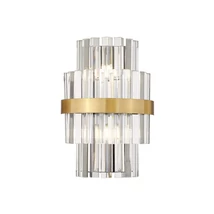 Aplica de perete Zuma Constantinople metal,cristale,auriu, transparent, G9 - ZU-W0567-02A-B52G
