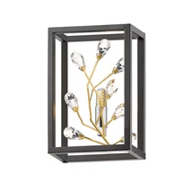 Aplica de perete Zuma Spring metal, cristale,negru,auriu,transparent,G9 - ZU-W0578-01A-B5TF
