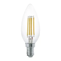 Bec lumanare Eglo E14-LED 4W 2700K 350lm abajur sticla transparent | 110014