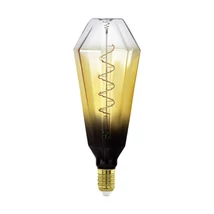 Bec dimabil Eglo E27-LED 4W 1700K abajur sticla transparent negru maroniu | 110236