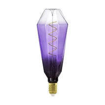 Bec dimabil Eglo E27-LED 4W 1800K abajur sticla transparent violet negrucios | 110237