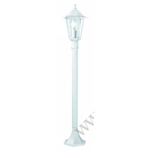 Stalp exterior Eglo LATERNA 5, dulie E27, nu contine becul, IP44, baza din aluminiu alb, abajur sticla transparent | Eglo-22995
