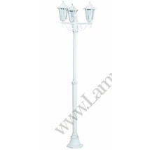 Stalp exterior Eglo LATERNA 5, dulie E27, nu contine becul, IP44, baza din aluminiu alb, abajur sticla transparent | Eglo-22996