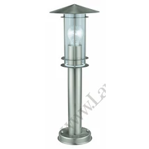 Stalp exterior Eglo LISIO, dulie E27, nu contine becul, IP44, baza din otel otel inoxabil, abajur sticla transparent | Eglo-30187
