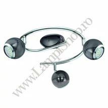 Spot Eglo BIMEDA, dulie GU10-LED, contine becul, IP20, baza din otel nichel negru-crom | Eglo-31007