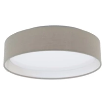Plafoniera Eglo PASTERI, LED integrat inclus, IP20, baza din metal-plastic alb, abajur textil taupe | Eglo-31589