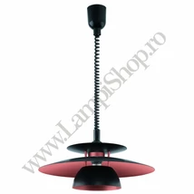 Pendul Eglo BRENDA, dulie E27, nu contine becul, IP20, baza din metal-plastic negru, abajur otel negru-cupru | Eglo-31666