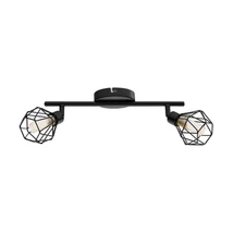 Spot Eglo ZAPATA 1, dulie G9-LED, contine becul, IP20, baza din otel negru, abajur sticla chihlimbar | Eglo-32766