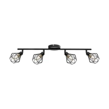 Spot Eglo ZAPATA 1, dulie G9-LED, contine becul, IP20, baza din otel negru, abajur sticla chihlimbar | Eglo-32767