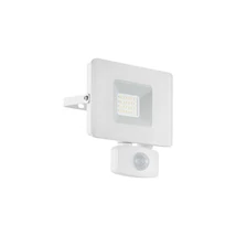 Aplica exterior cu senzor de miscare Eglo FAEDO 3, LED integrat inclus, IP44, baza din aluminiu alb, abajur sticla transparent | Eglo-33157