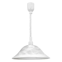 Pendul Eglo ALESSANDRA, dulie E27, nu contine becul, IP20, baza din plastic alb, abajur sticla alabastru alb | Eglo-3355