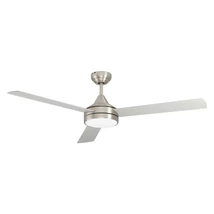 Ventilator Eglo SESIMBRA, LED integrat inclus, IP20, baza din otel nichel satinat, abajur acril laptos | Eglo-35081