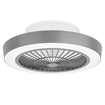 Ventilator Eglo SAZAN, LED integrat inclus, baza din otel-plastic negru-alb, abajur acril laptos | Eglo-35096