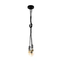 Pendul Eglo COULSDON, dulie E27-LED, nu contine becul, baza din otel negru, abajur plastic negru-alb | Eglo-43314