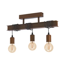 Plafoniera Eglo TOWNSHEND 4, dulie E27, nu contine becul, baza din otel maro antic | Eglo-43522