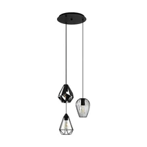 Pendul Eglo DISTAFF, dulie E27, nu contine becul, IP20, baza din otel negru | Eglo-43582