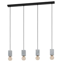 Pendul Eglo PRESTWICK 3, dulie E27, nu contine becul, IP20, baza din otel negru, abajur beton gri | Eglo-43598