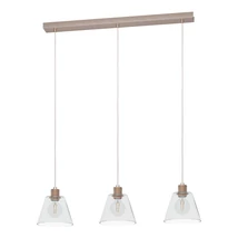 Pendul Eglo COPLEY, dulie E27, nu contine becul, IP20, baza din aluminiu-otel rose gold, abajur sticla transparent | Eglo-43632