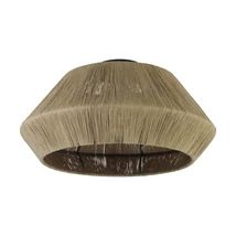 Plafoniera Eglo ALDERNEY, dulie E27, nu contine becul, IP20, baza din otel negru, abajur fir de textil natur | Eglo-43784