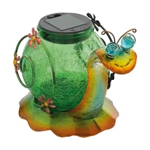 Solar Eglo Z-SOLAR, LED integrat inclus, baza din otel multicolor, abajur sticla verde | Eglo-48862