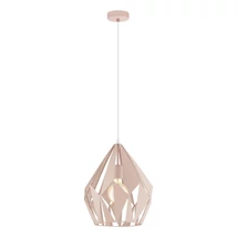 Pendul Eglo CARLTON-P, dulie E27, nu contine becul, IP20, baza din otel caise pastel | Eglo-49024