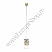 Pendul Eglo CARDIGAN, dulie E27, nu contine becul, IP20, baza din otel maro patinat, abajur sticla transparent | Eglo-49201