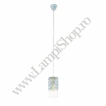 Pendul Eglo CARDIGAN, dulie E27, nu contine becul, IP20, baza din otel gri-albastru, abajur sticla transparent | Eglo-49202