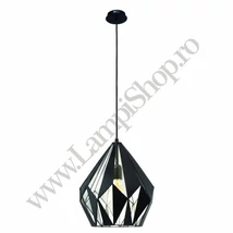 Pendul Eglo CARLTON 1, dulie E27, nu contine becul, IP20, baza din otel negru-argintiu | Eglo-49255