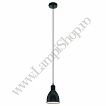 Pendul Eglo PRIDDY, dulie E27, nu contine becul, IP20, baza din otel negru-alb | Eglo-49464