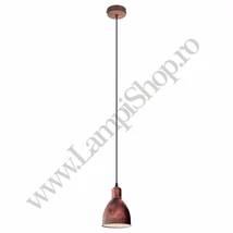 Pendul Eglo PRIDDY 1, dulie E27, nu contine becul, IP20, baza din otel cupru antic | Eglo-49492