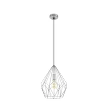 Pendul Eglo CARLTON, dulie E27, nu contine becul, IP20, baza din otel argintiu | Eglo-49935