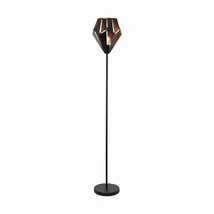 Lampadar Eglo CARLTON 1, dulie E27, nu contine becul, IP20, baza din otel negru-cupru | Eglo-49994