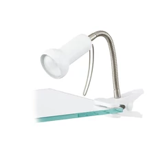 Veioza cu clema Eglo FABIO, dulie E14-R50, nu contine becul, IP20, baza din otel-plastic alb-argintiu | Eglo-81262