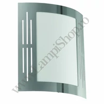 Aplica exterior Eglo CITY, dulie E27, nu contine becul, IP44, baza din otel otel inoxabil, abajur plastic alb | Eglo-82309