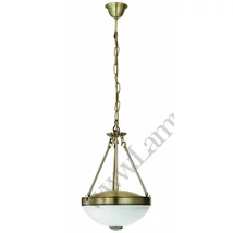 Candelabru Eglo SAVOY, dulie E27, nu contine becul, IP20, baza din metal bronz, abajur sticla satinat alb | Eglo-82747