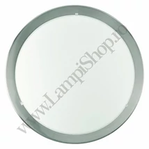 Plafoniera Eglo PLANET, dulie E27, nu contine becul, IP20, baza din otel nichel satinat, abajur sticla satinat alb-transparent | Eglo-82942