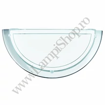 Aplica de perete Eglo PLANET 1, dulie E27, nu contine becul, IP20, baza din otel crom, abajur sticla vopsita alb-transparent | Eglo-83156