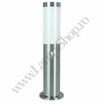 Stalp exterior cu senzor de miscare Eglo HELSINKI, dulie E27-LED, nu contine becul, IP44, baza din otel otel inoxabil, abajur plastic alb | Eglo-83279