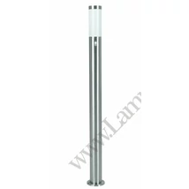Stalp exterior cu senzor de miscare Eglo HELSINKI, dulie E27-LED, nu contine becul, IP44, baza din otel otel inoxabil, abajur plastic alb | Eglo-83281