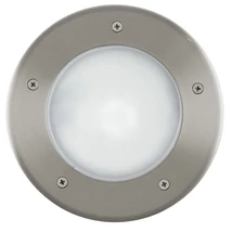 Incastrabil in sol Eglo RIGA 3, dulie E27-LED, nu contine becul, IP67, baza din otel otel inoxabil, abajur plastic alb | Eglo-86189