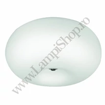Plafoniera Eglo OPTICA, dulie E27, nu contine becul, IP20, baza din otel nichel satinat, abajur sticla opal mat alb | Eglo-86812