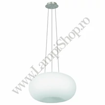 Pendul Eglo OPTICA, dulie E27, nu contine becul, IP20, baza din otel nichel satinat, abajur sticla opal mat alb | Eglo-86815