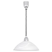 Pendul Eglo LORD 2, dulie E27, nu contine becul, IP20, baza din metal-plastic nichel satinat-argintiu, abajur sticla alabastru alb | Eglo-87008